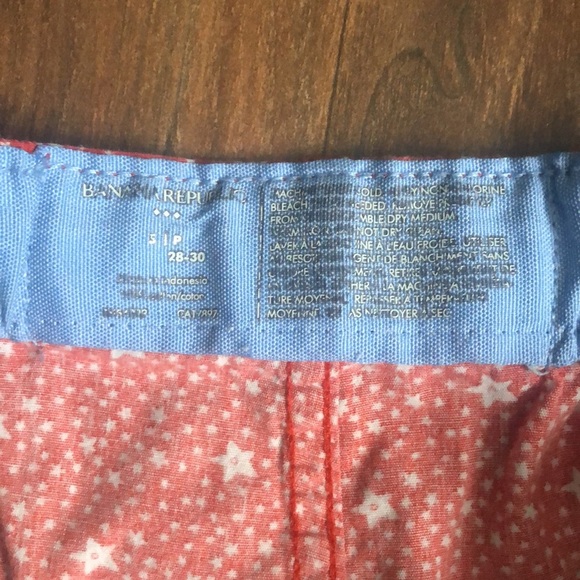 Banana Republic Womens Boxers Pajamas Size S Red 100% cotton Shorts - Picture 2 of 5